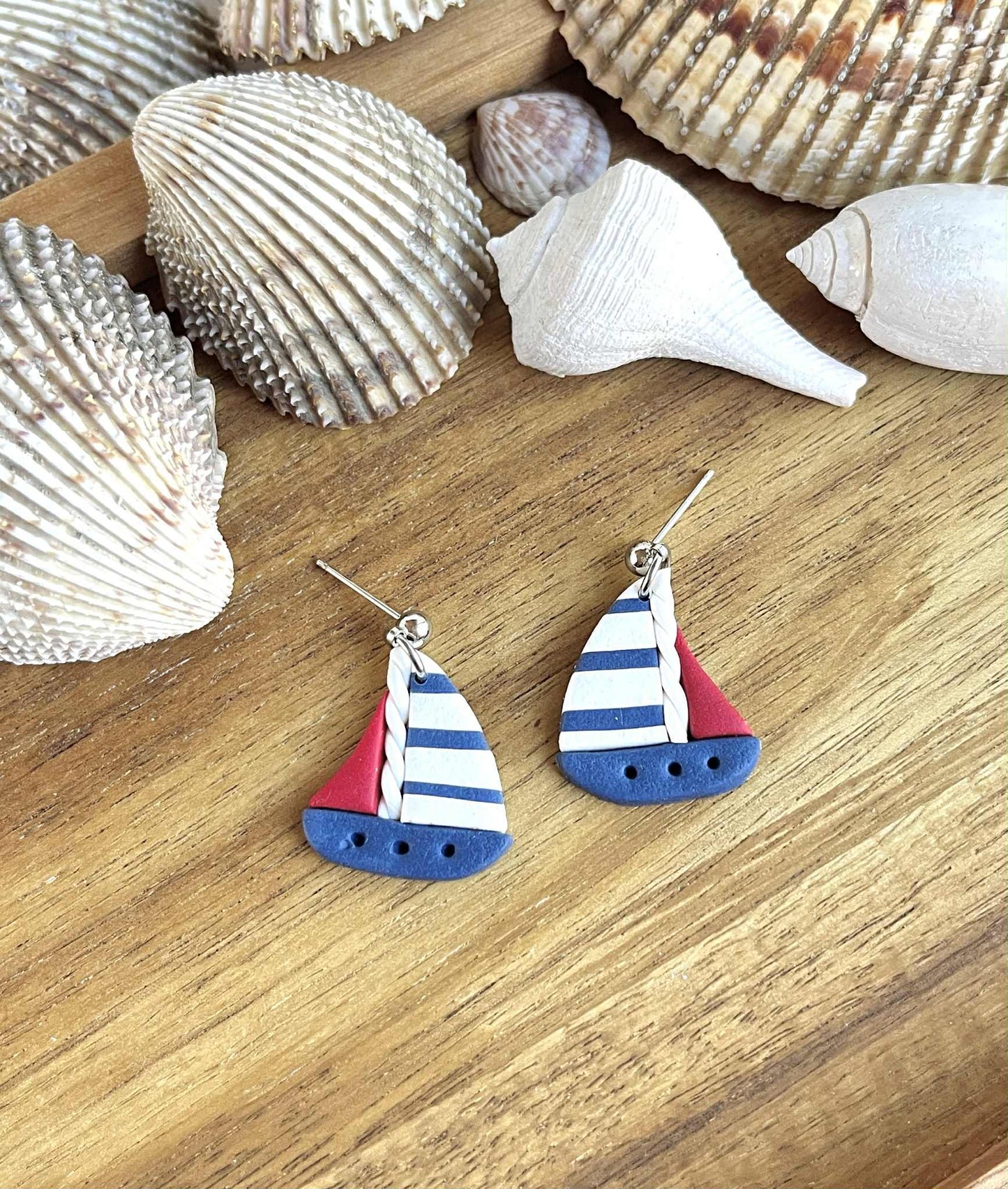 0. Sailboat earrings, nautical jewelry