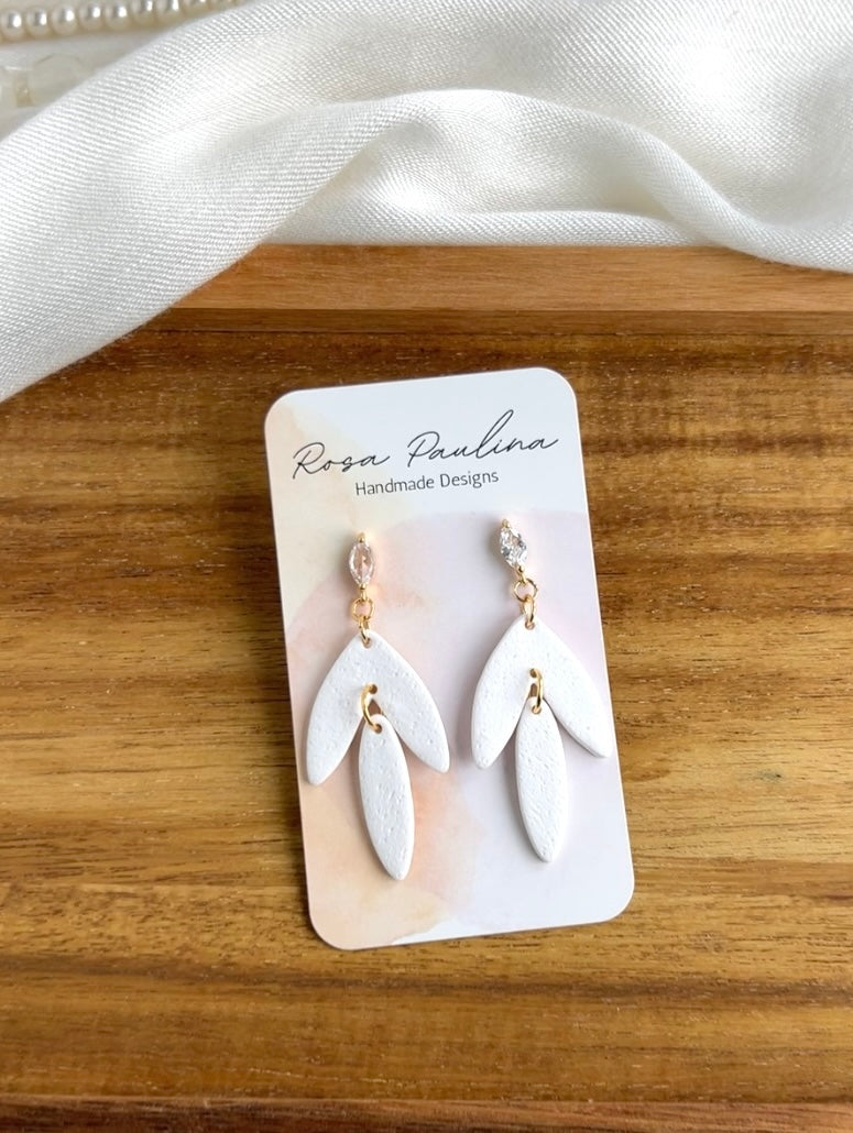 3. Jasmine - handmade elegant polymer clay earring