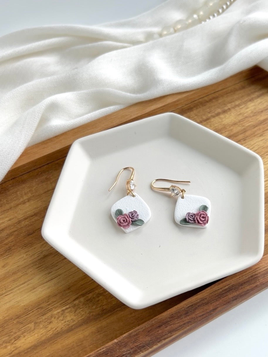 1. Amore - handmade elegant polymer clay earring