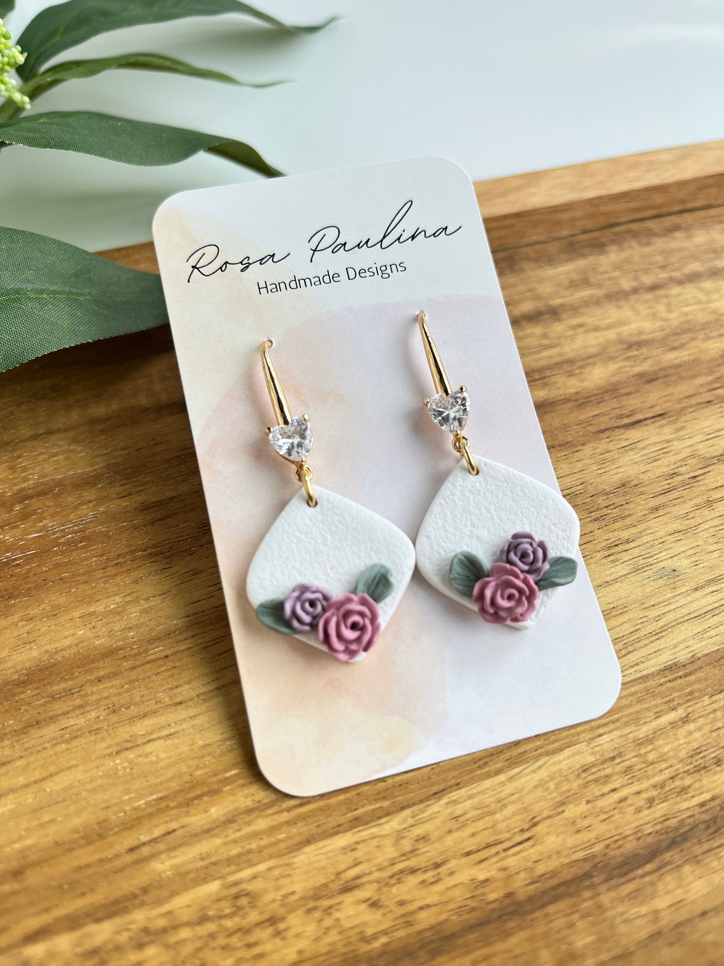 1. Amore - handmade elegant polymer clay earring
