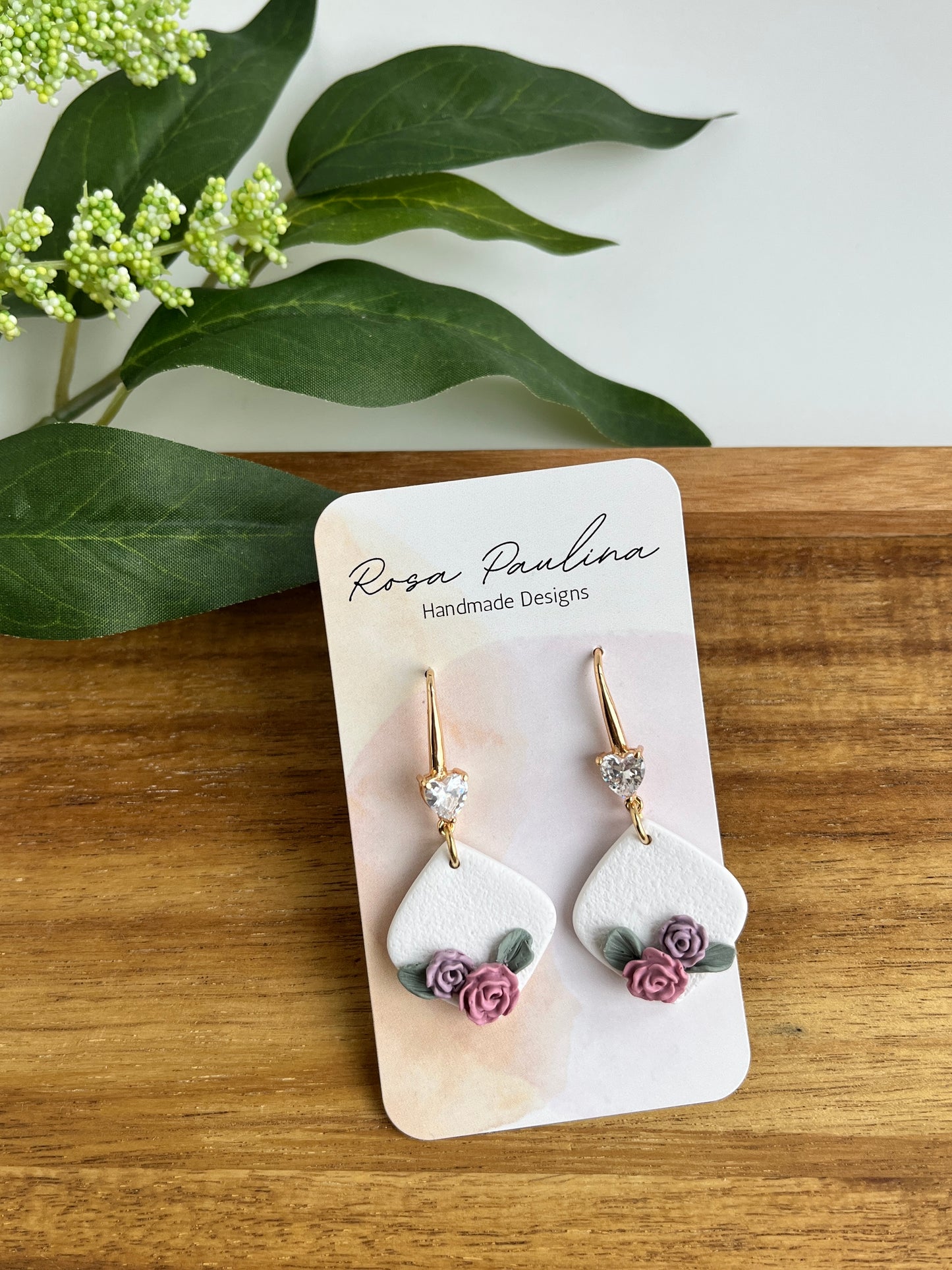 1. Amore - handmade elegant polymer clay earring