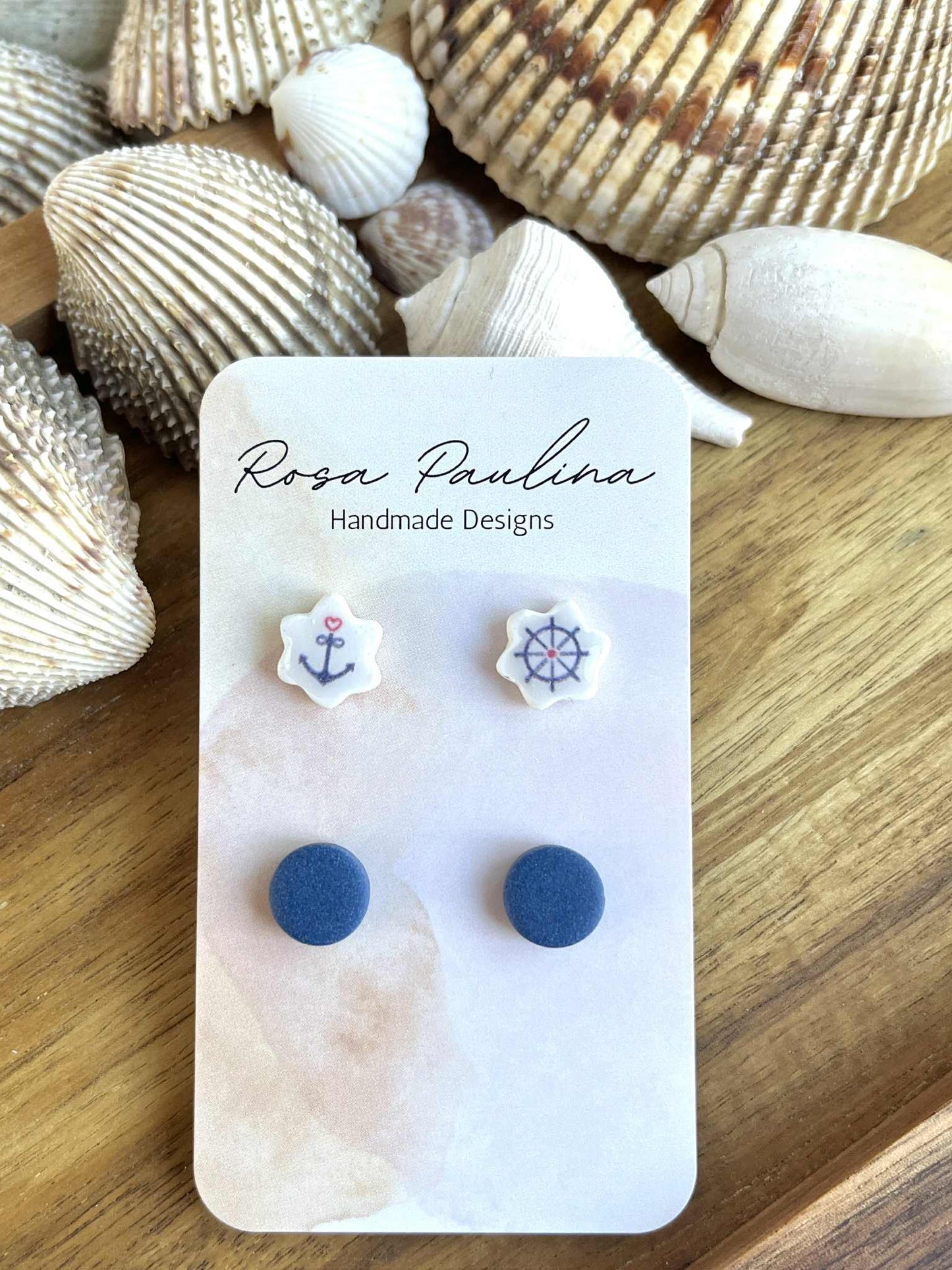 0.7 Nautical studs, nautical jewelry