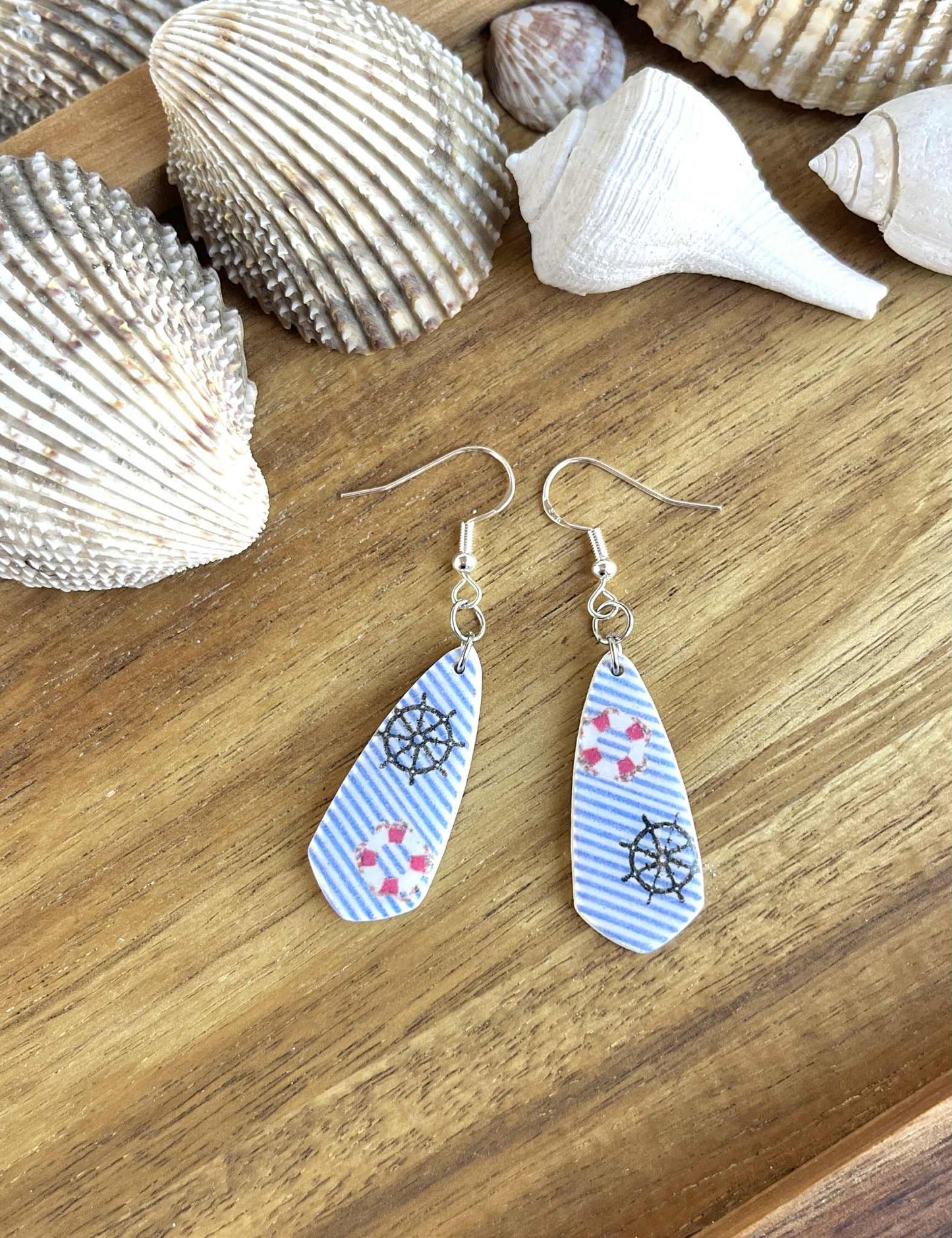 0.1 Nautical dangle earrings, nautical jewelry