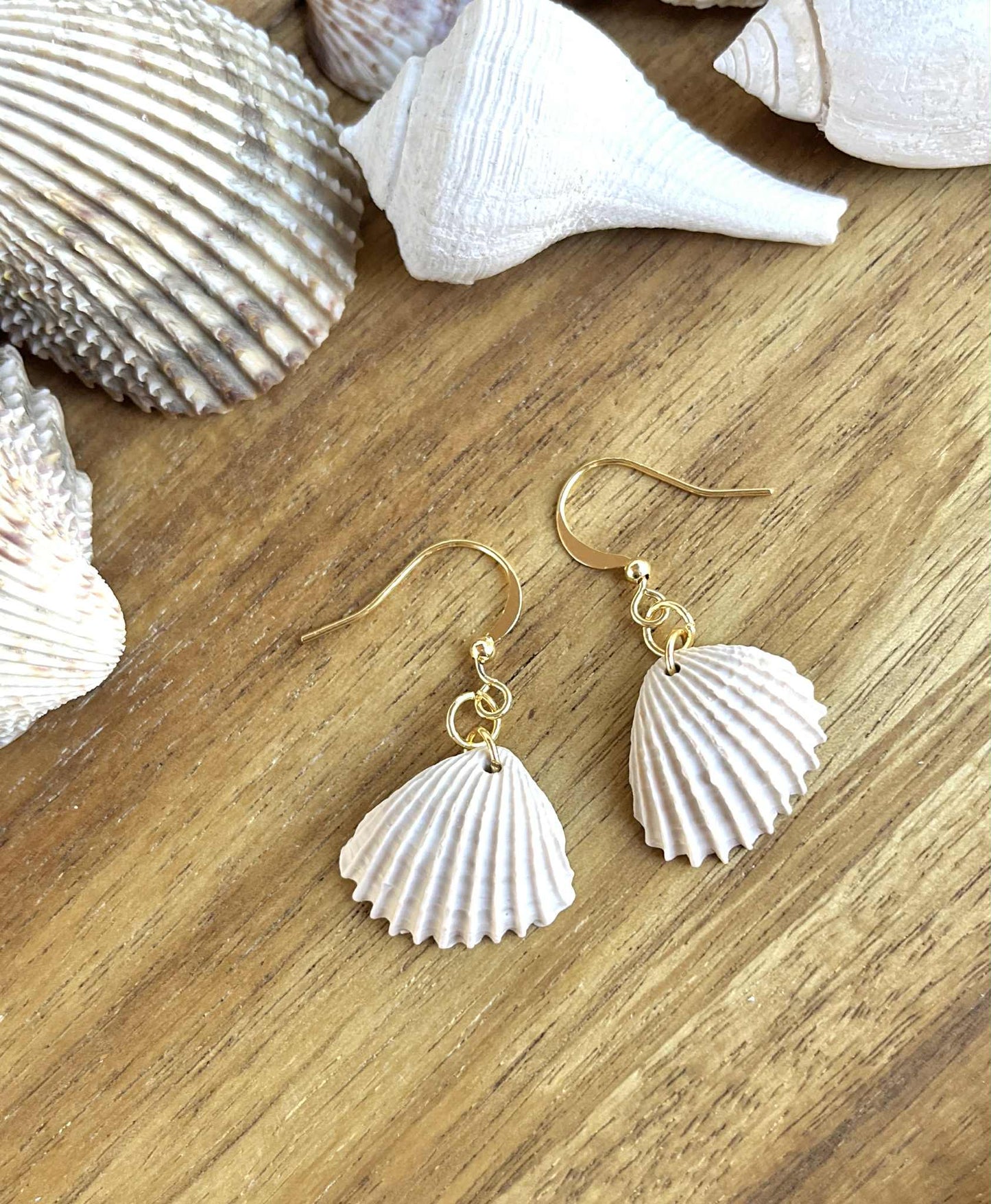 0.4 Seashell earrings, nautical jewelry
