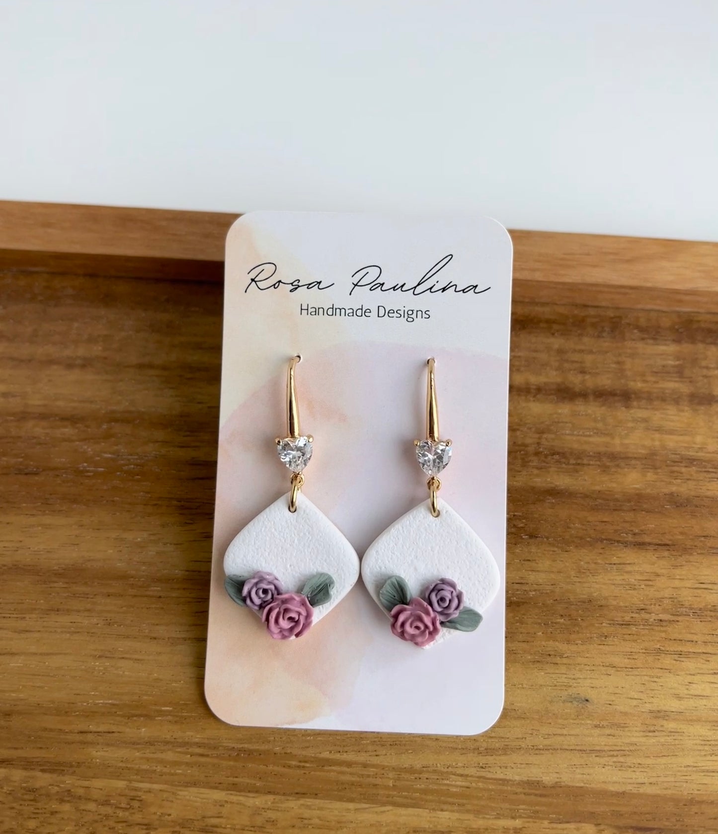 1. Amore - handmade elegant polymer clay earring