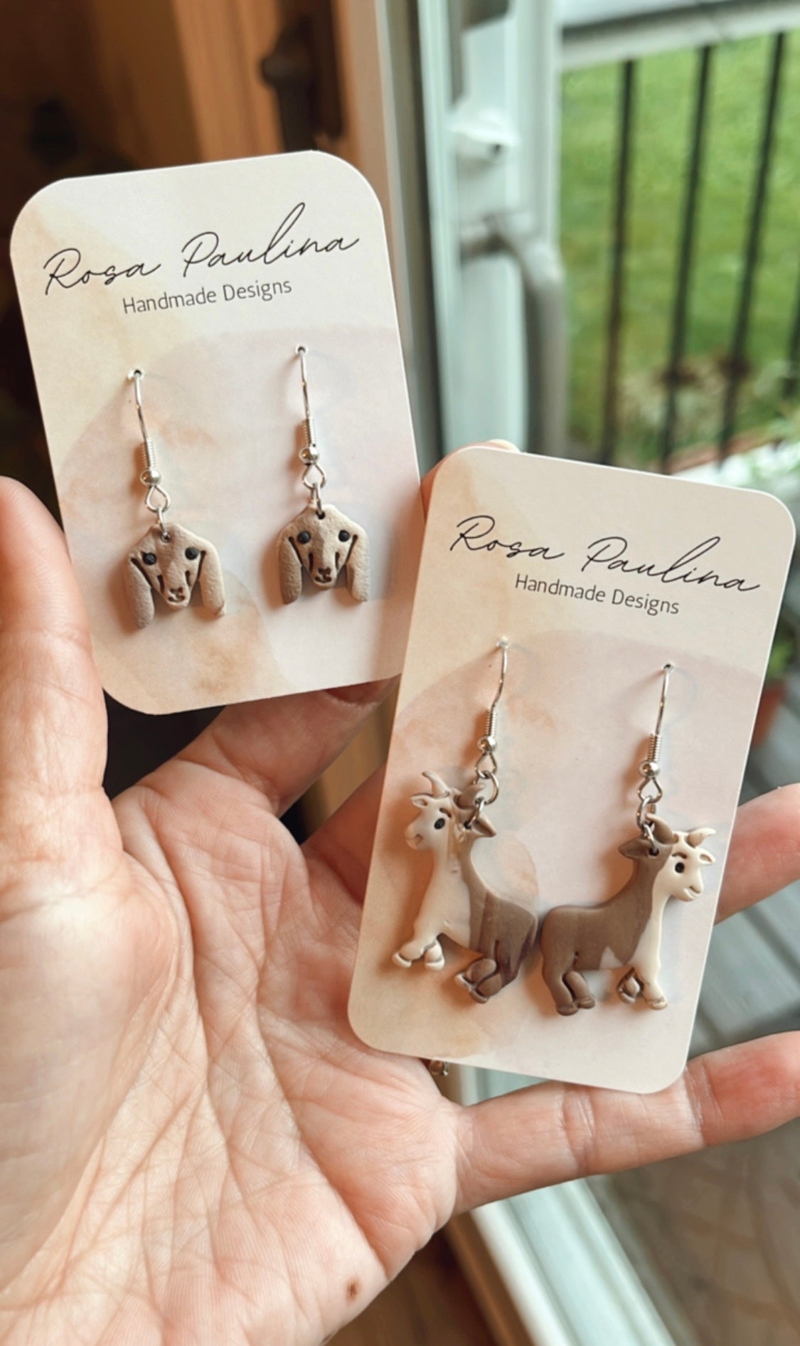 1.1 Goat earrings studs, and dangles