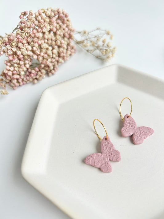 . Butterfly earrings, statement earrings, everyday wear jewelry