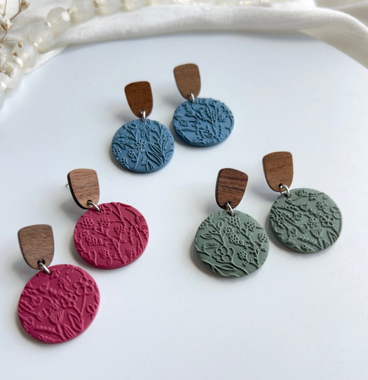 1. Sage Spring Dangle Handmade Polymer Clay Earrings: Lightweight Hypoallergenic Jewelry
