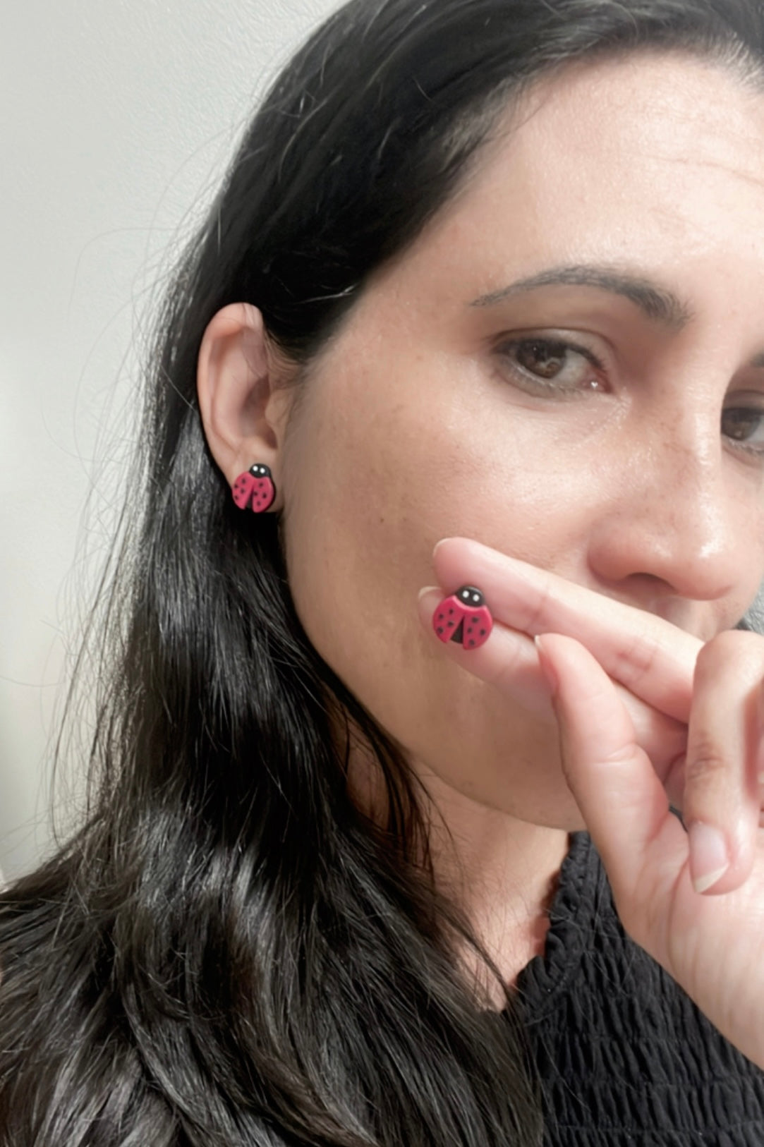 3.0 Ladybug stud earrings