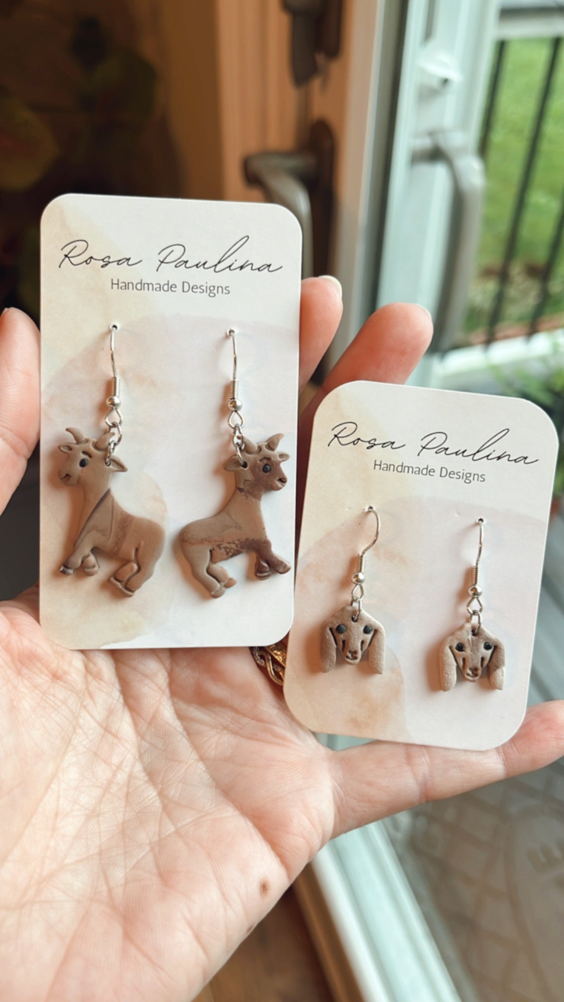 1.1 Goat earrings studs, and dangles