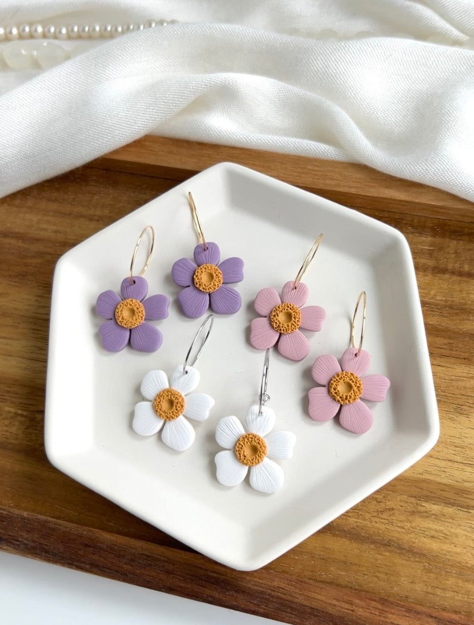 5.1 Spring Flowers earrings, hoop jewelry