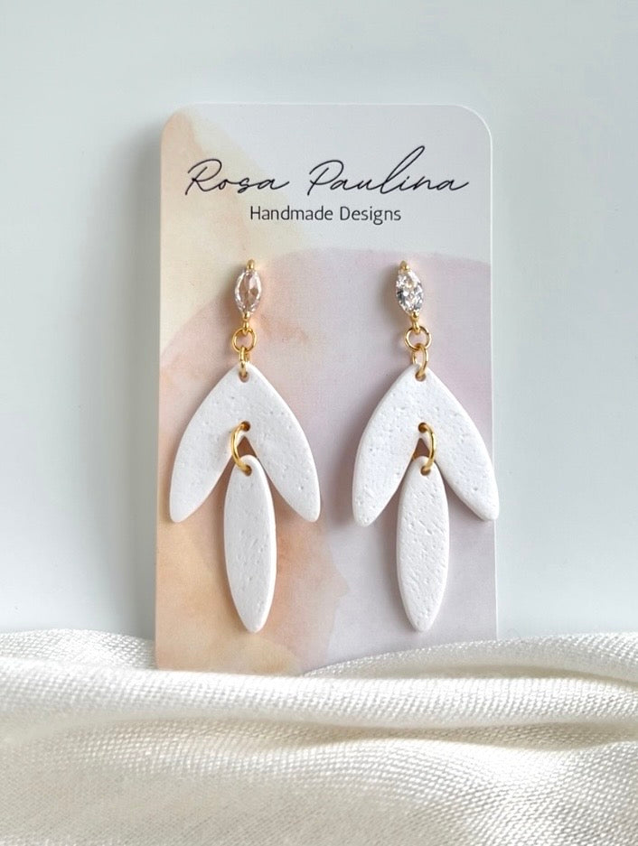 3. Jasmine - handmade elegant polymer clay earring