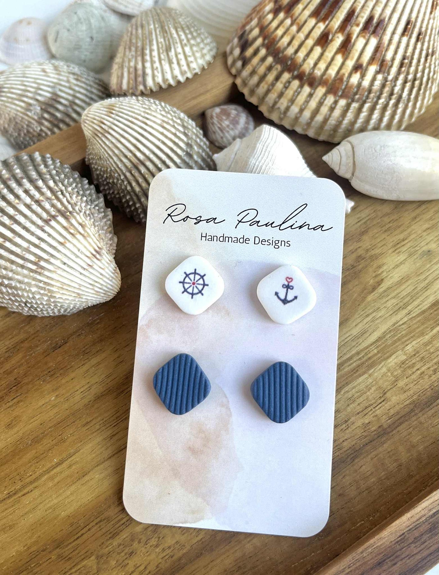 0.7 Nautical studs, nautical jewelry