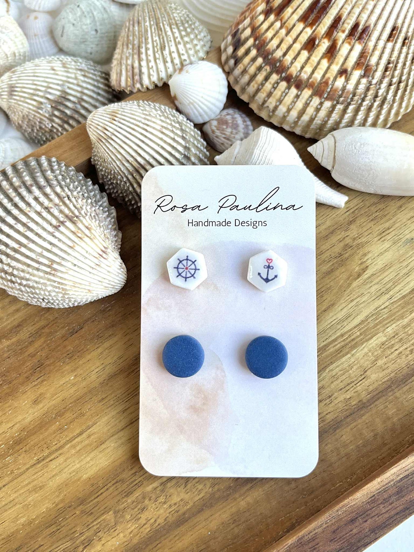 0.7 Nautical studs, nautical jewelry