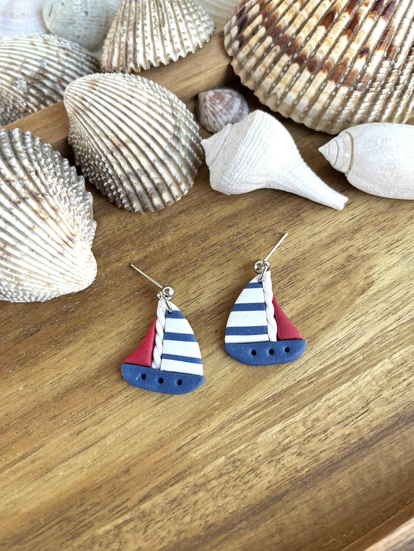 0. Sailboat earrings, nautical jewelry