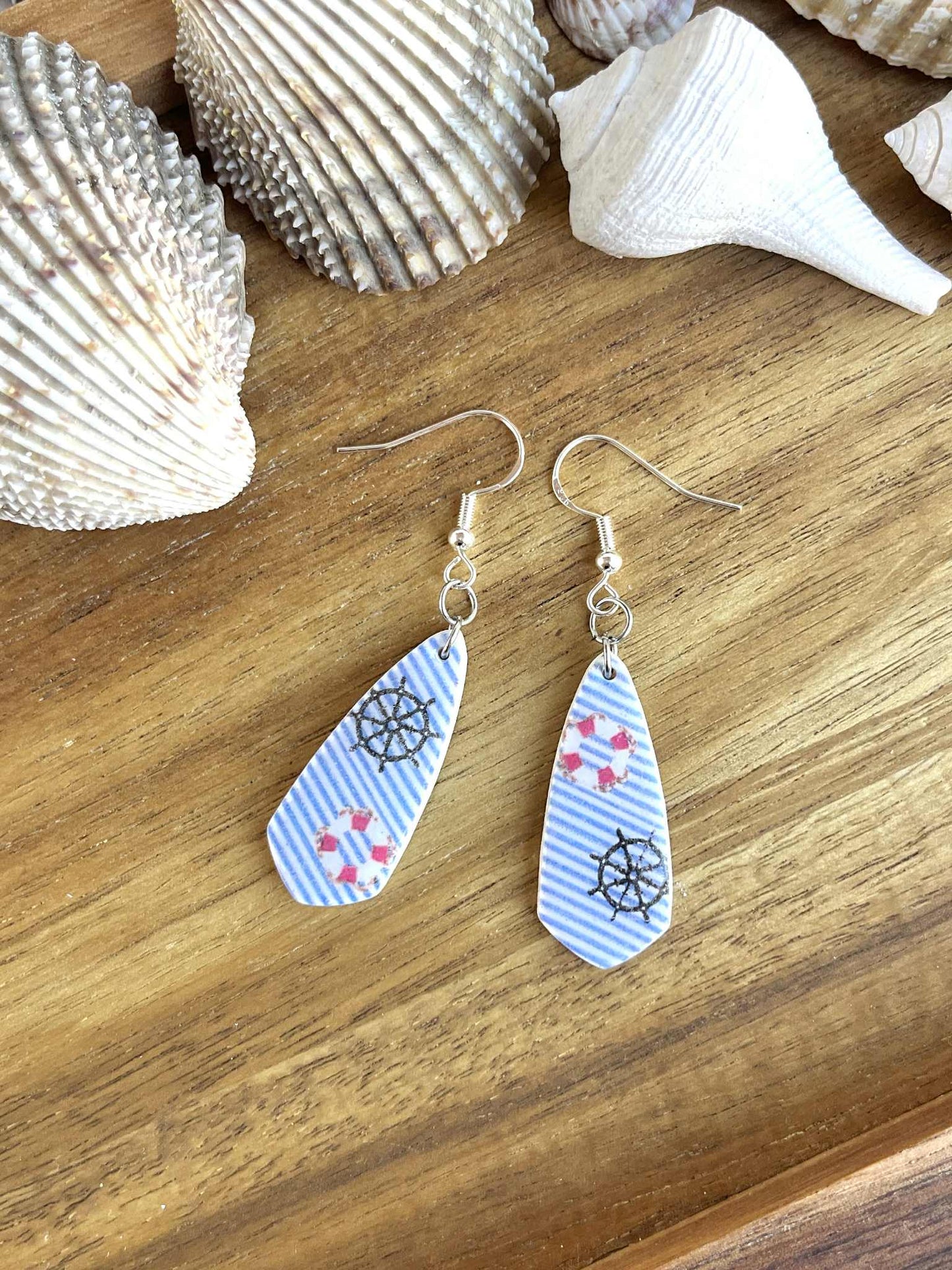 0.1 Nautical dangle earrings, nautical jewelry