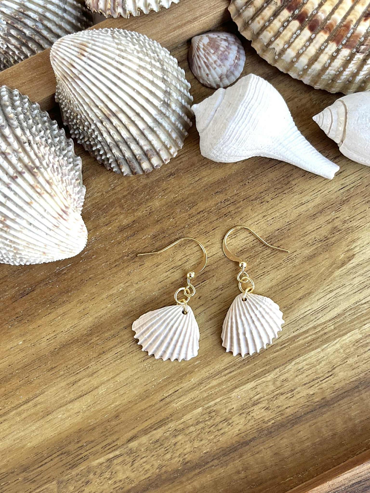 0.4 Seashell earrings, nautical jewelry
