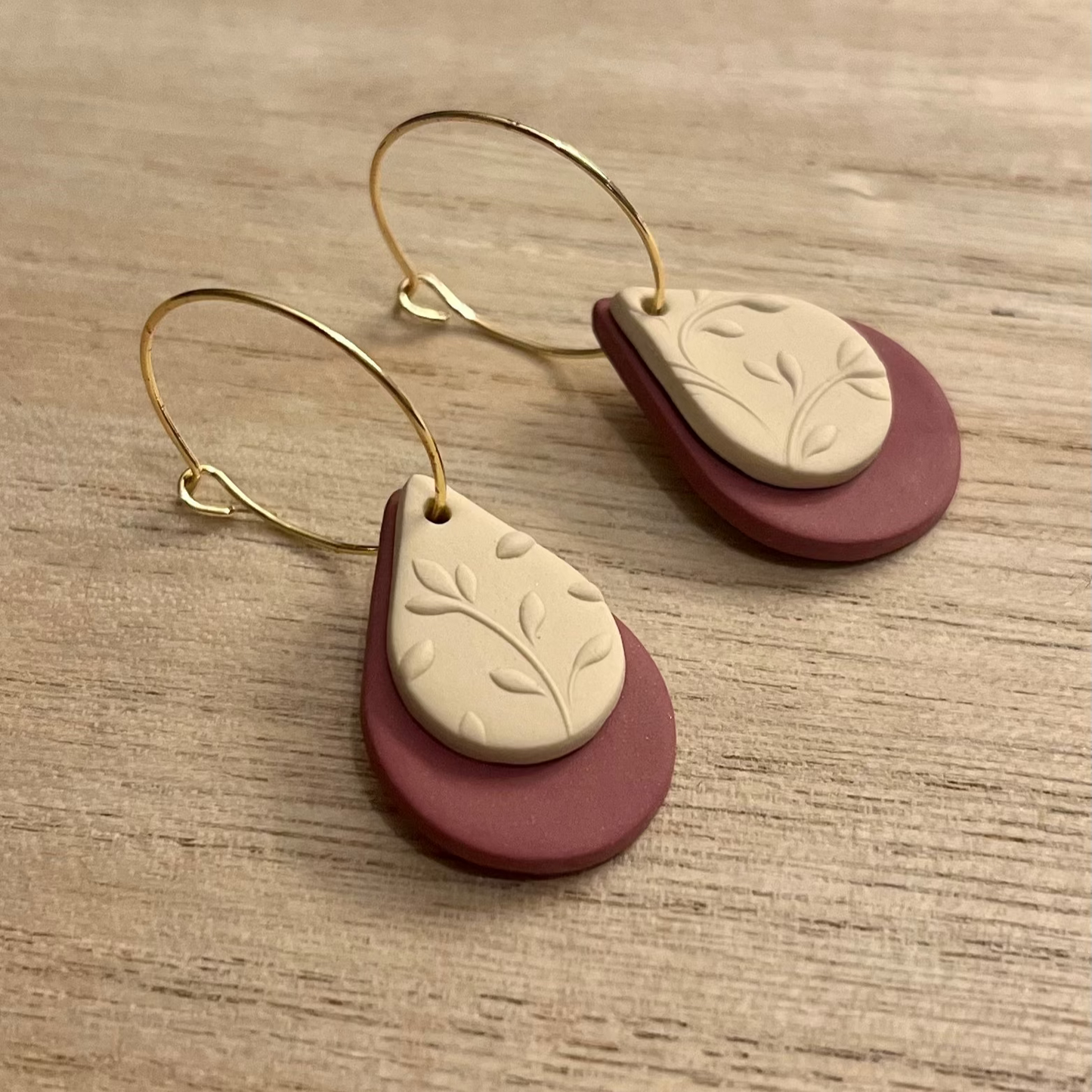 a. Drops on a hoop, lightweight earrings, everyday wear jewelry