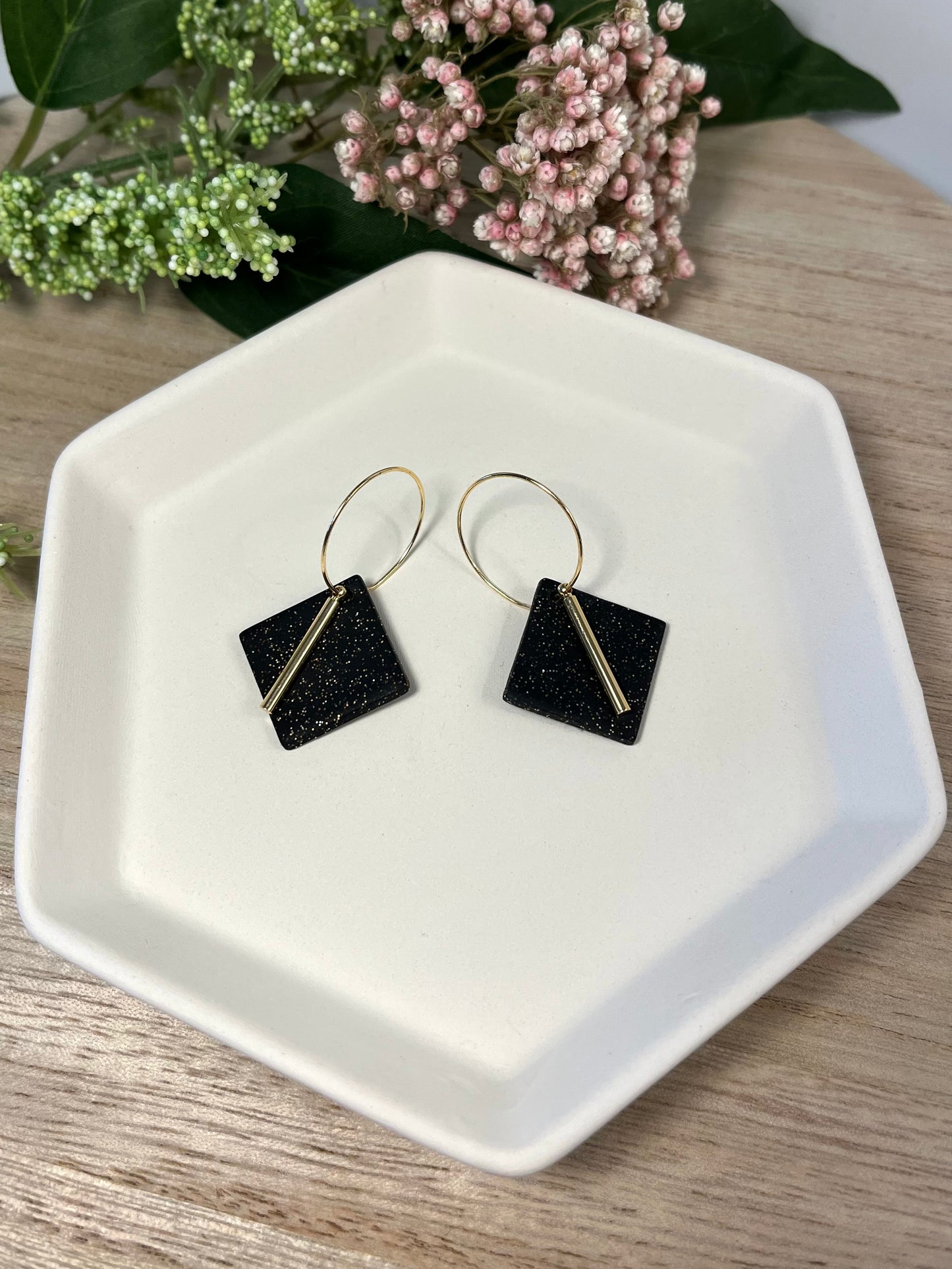 c.Midnight sparkly hoops