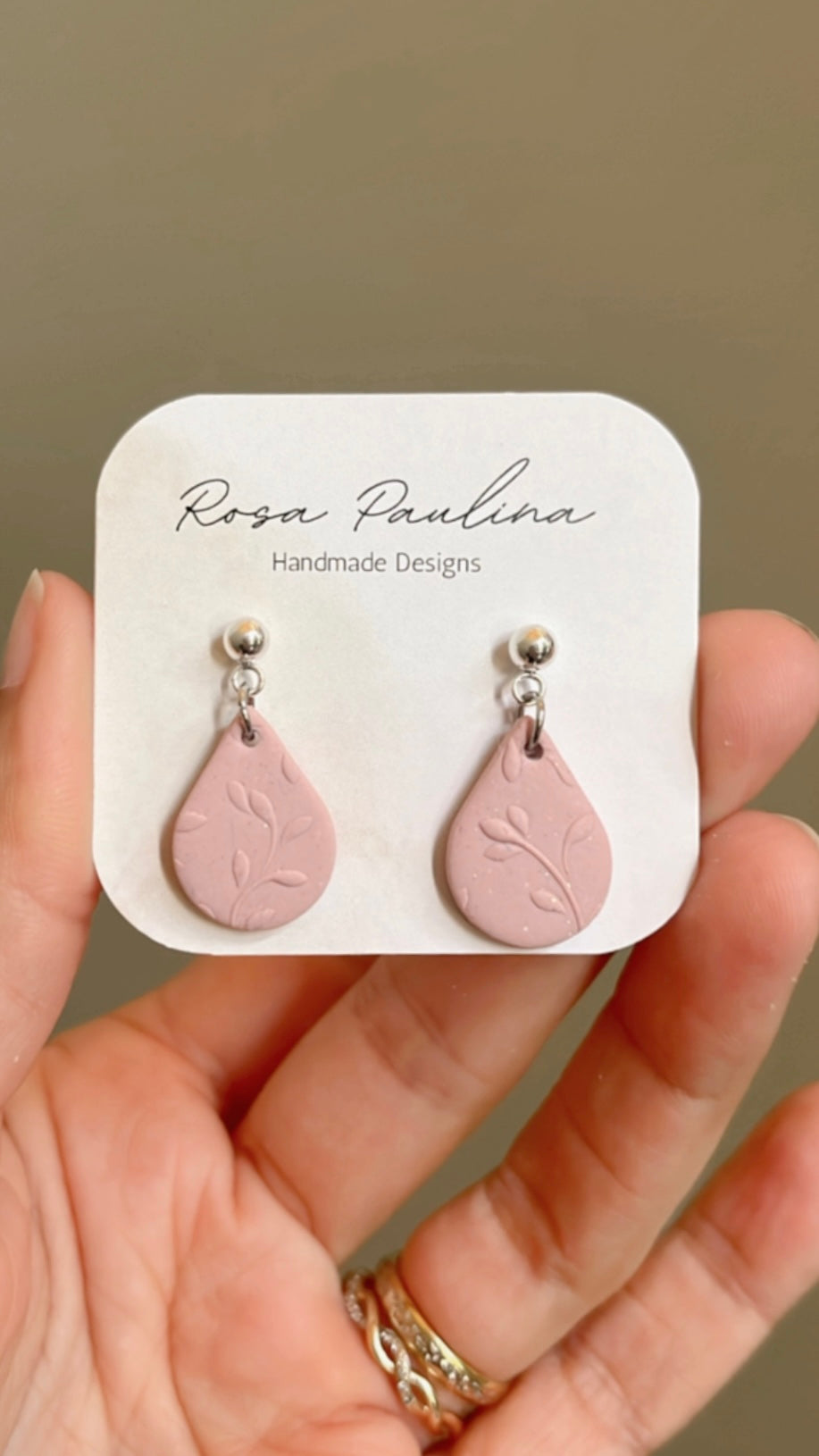 a. Dusty rose drop, lightweight earrings, everyday wear jewelry