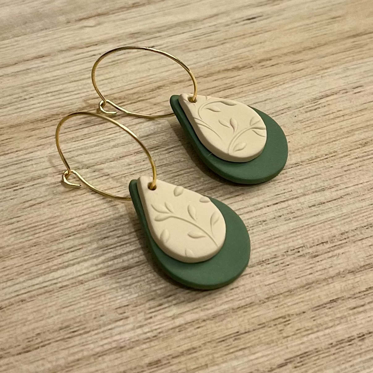 a. Drops on a hoop, lightweight earrings, everyday wear jewelry