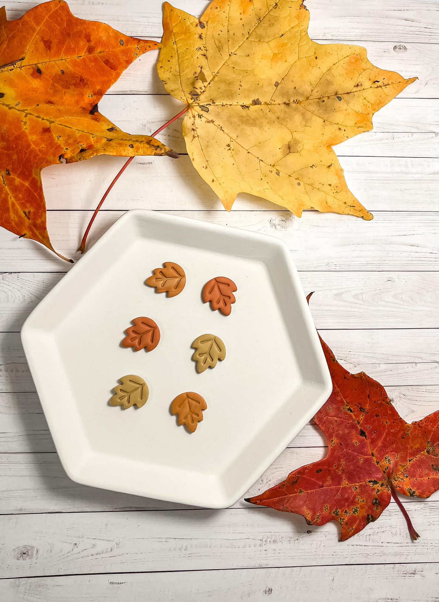 1.7 Fall Leaf, statement earrings, Fall jewelry, Studs, Clip on