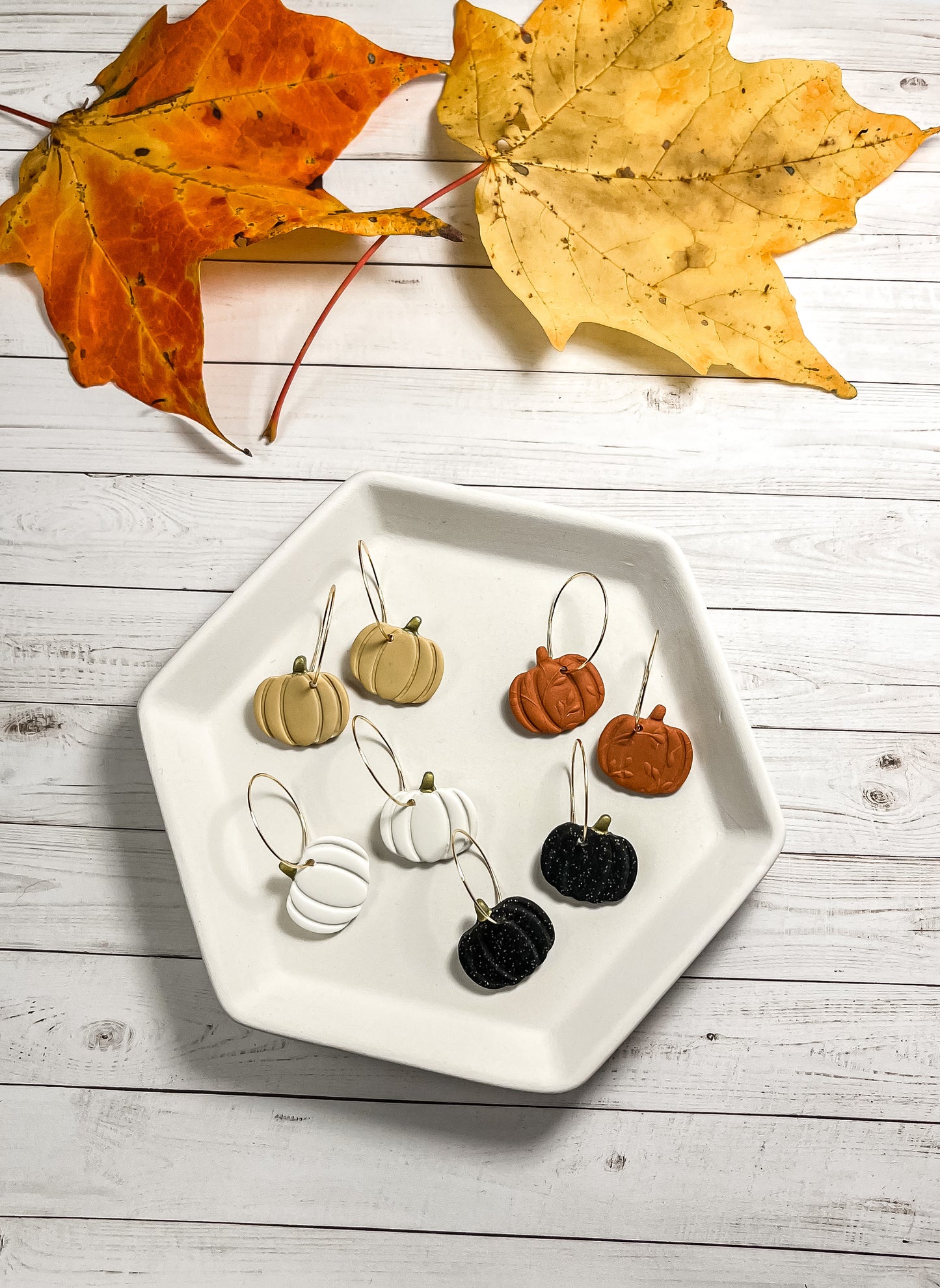 1.6 Fall Vibes Polymer Clay Earrings - Lightweight Statement Jewelry for Her, pumpkin earrings