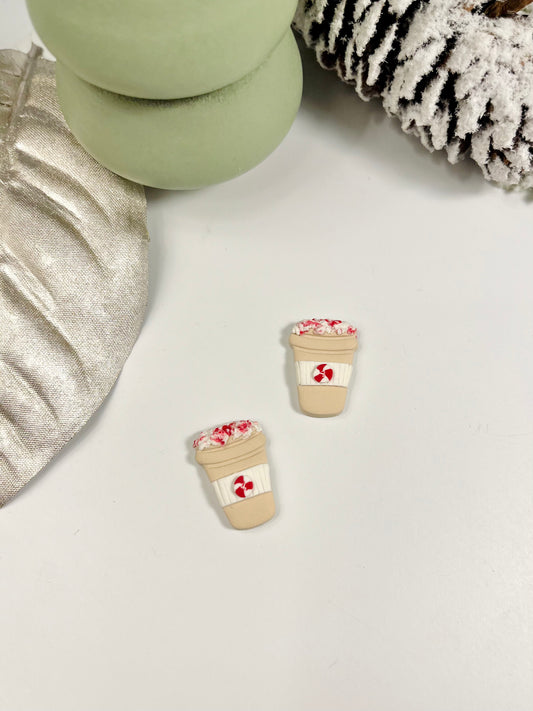 1.6 Peppermint coffee, lightweight, statement jewelry, holiday jewelry