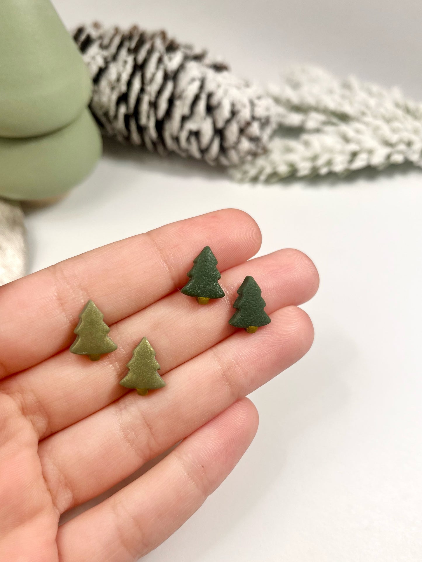 1.5 Christmas tree earrings, lightweight, everyday wear, holiday jewelry