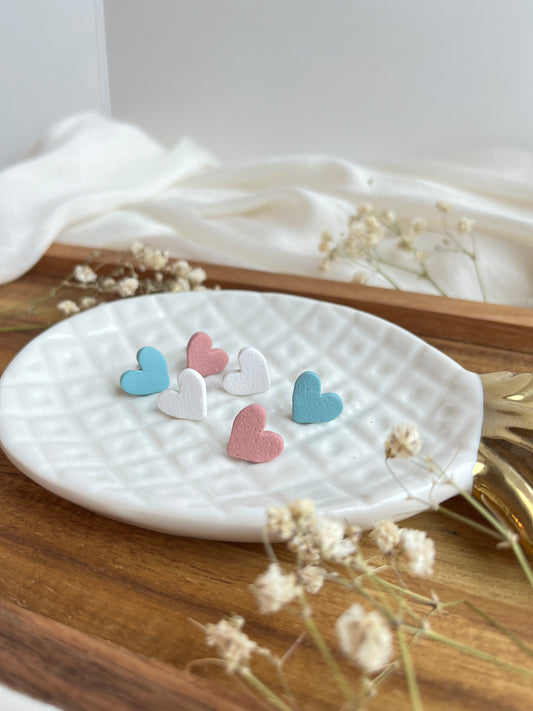 . Little heart studs, lightweight earrings, everyday wear jewelry, romantic style
