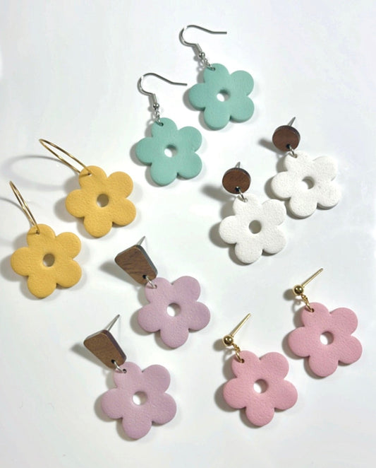 A. Floral Clay Earrings