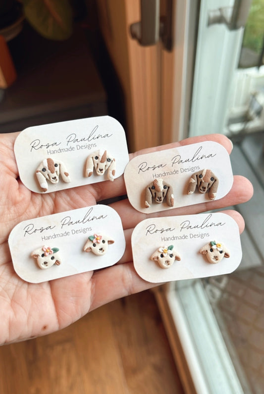 1.1 Goat earrings studs, and dangles