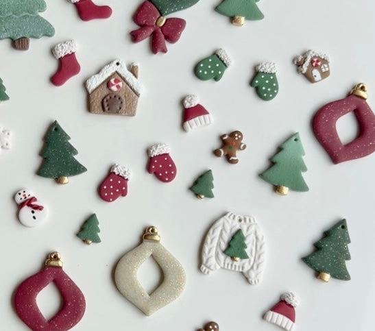 1. Gingerbread house, Holiday earrings, lightweight jewelry, polymer clay