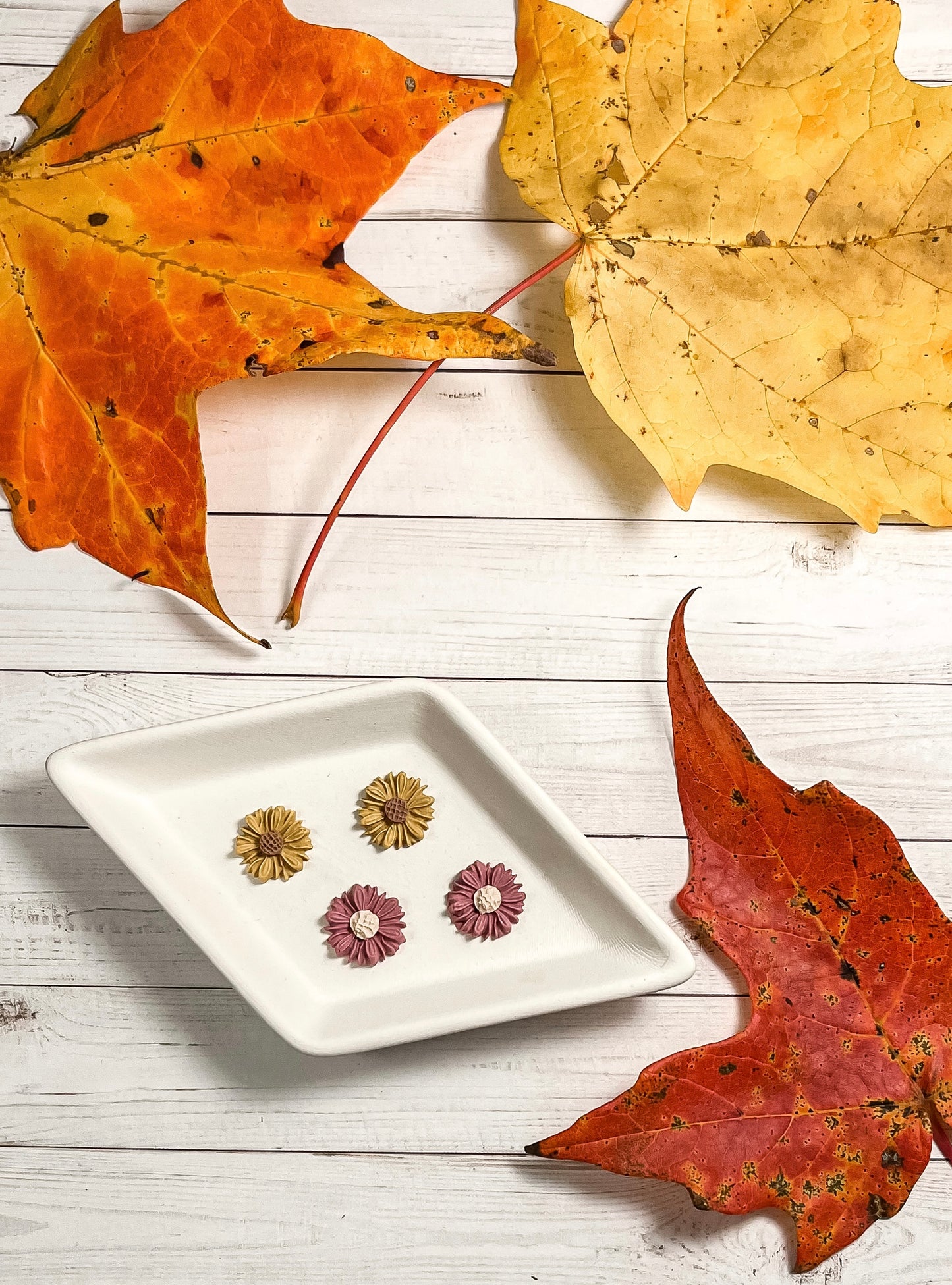 b.  Fall Flower studs