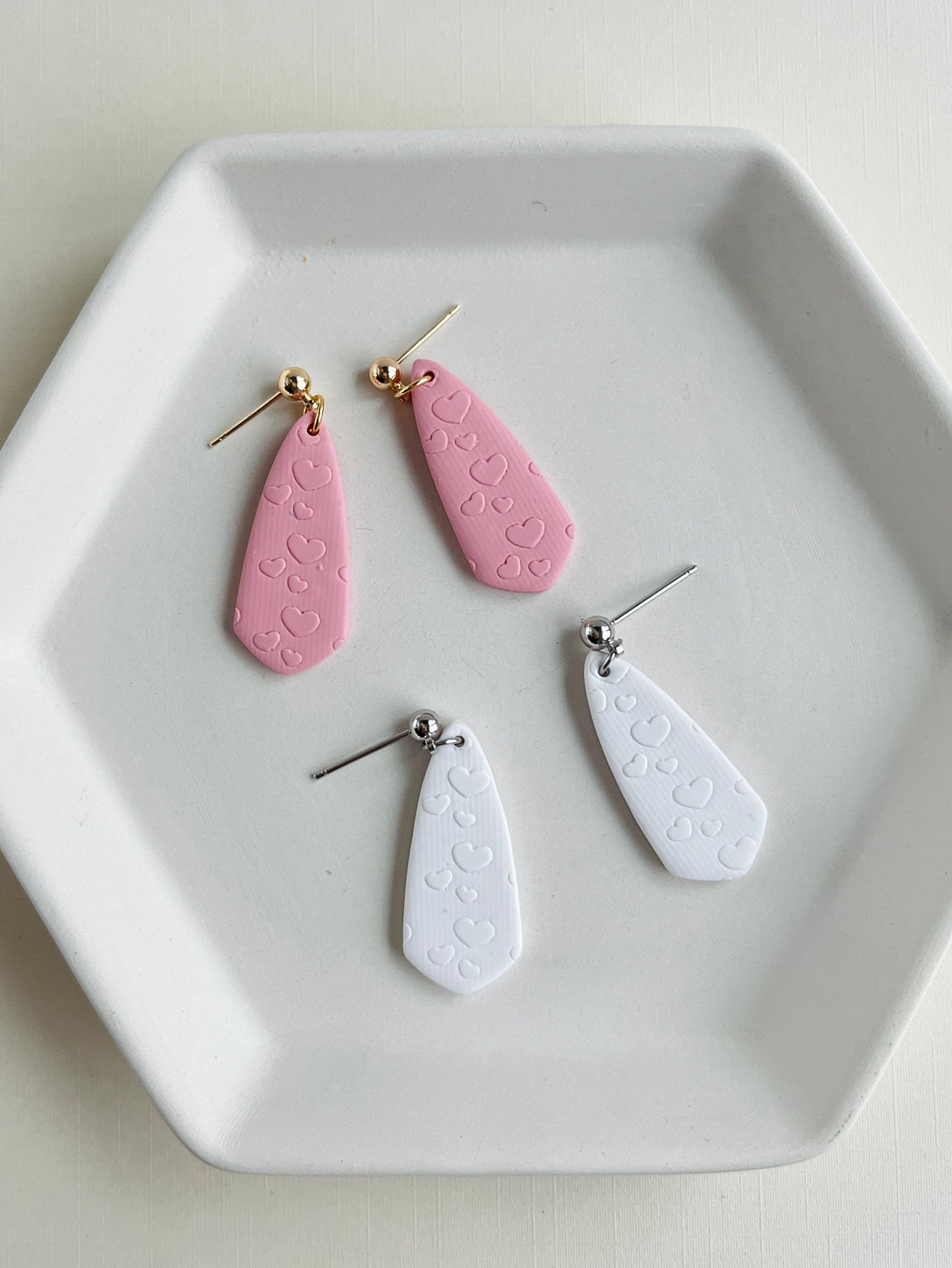 .  Drop earrings, Handmade polymer clay earrings