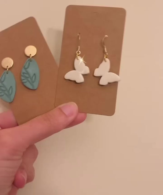 2.6 Jade, handmade polymer clay earrings