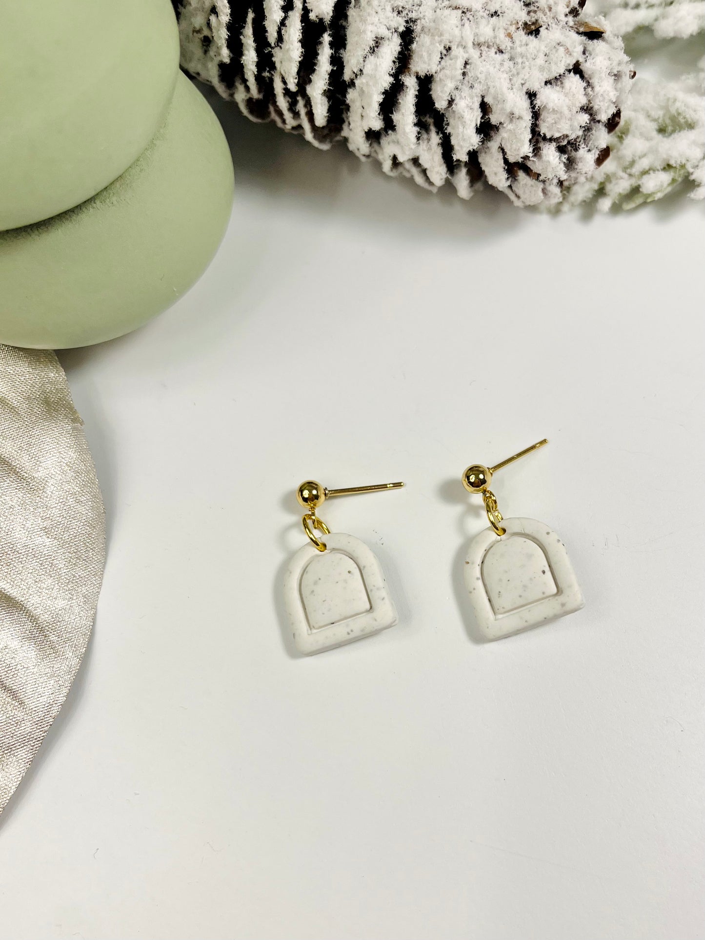 c.Borderline collection, lightweight earrings, everyday wear, holiday jewelry